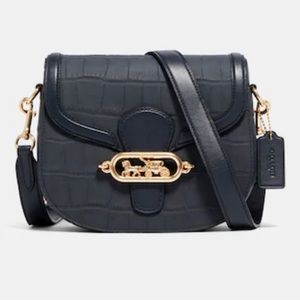 Coach Jade Saddle Bag in Croc